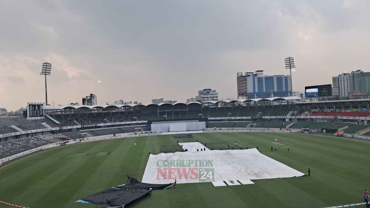 বৃষ্টির বাগড়ায় থেমে গেল বাংলাদেশ‑ওয়েস্ট ইন্ডিজ টেস্টের চতুর্থ দিন